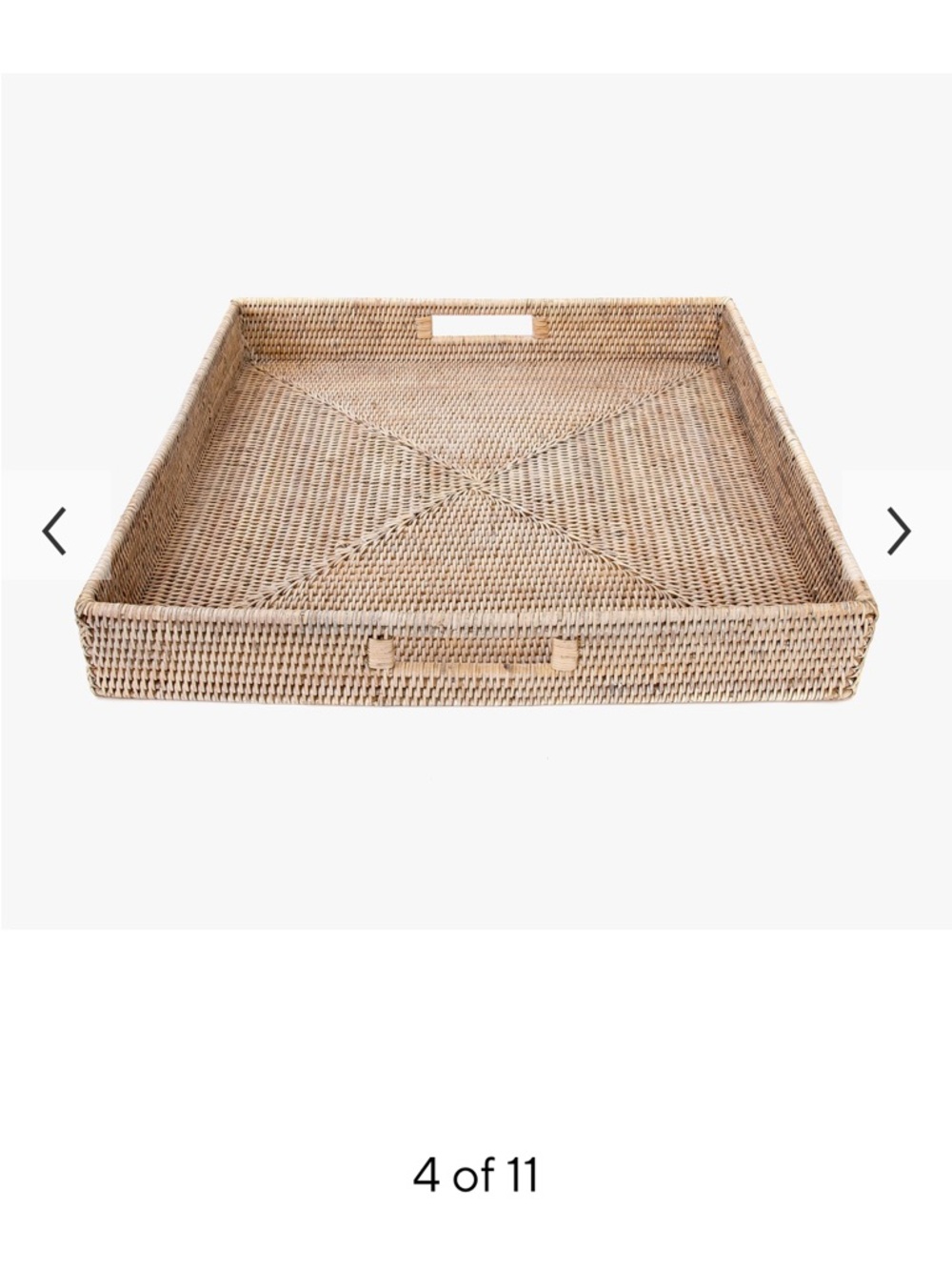 Pottery Barn Rattan Square Serving Tray